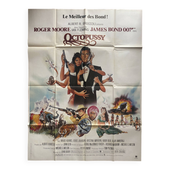 Original cinema poster "Octopussy" Roger Moore, James Bond 120x160cm 1983