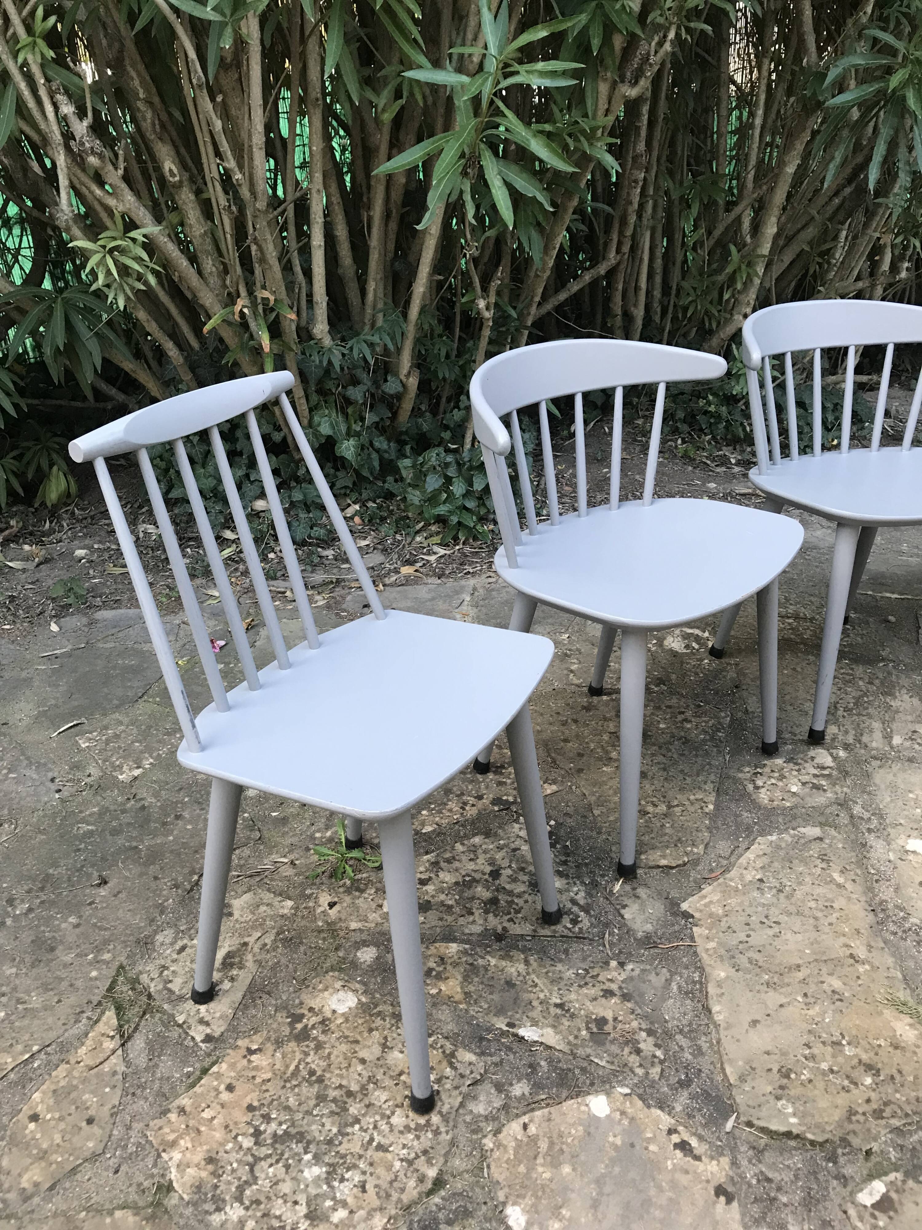 Set of 4 Scandinavian chairs Mobler 70s