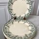 lot of 5 flat plates Terre de Fer Digoin Sarreguemines model "Suzanne" late nineteenth