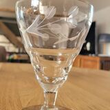 10 vintage cut glass water glasses