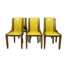 Série de 6 demi-fauteuils époque art déco en acajou vers 1920