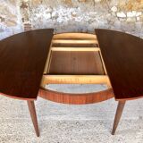 Table de salle à manger en palissandre extensible avec rallonges papillon, 1960’