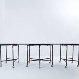 Maison Jansen table à manger Royal extensible laque noire 1960