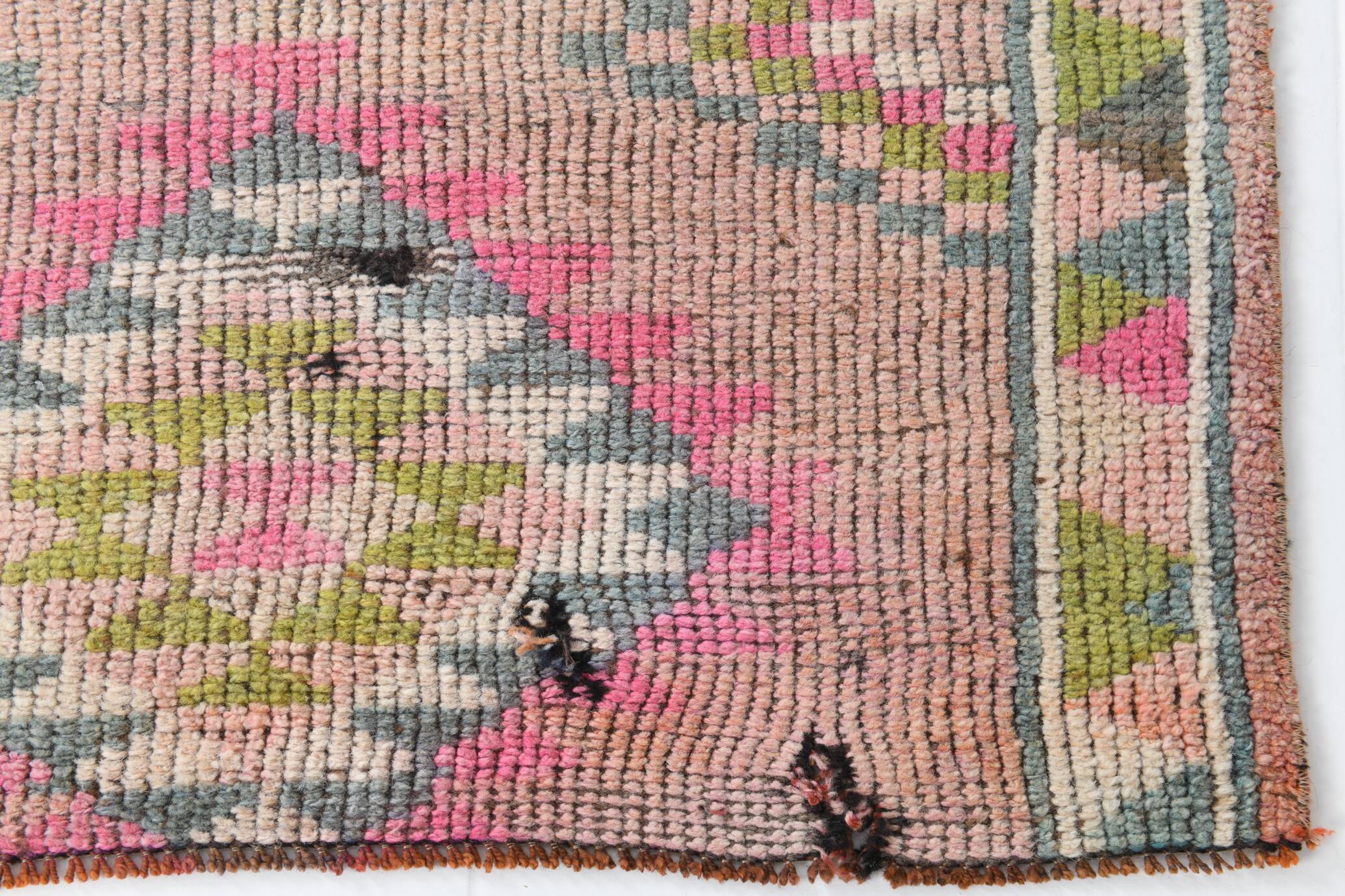 3x12 Blush Pink Vintage Runner Rug, 92x355Cm