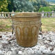 Persian Brass Champagne Bucket, Hand Engraved Ram Head Handles