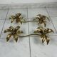 Vintage set of two messing flower wall lamps