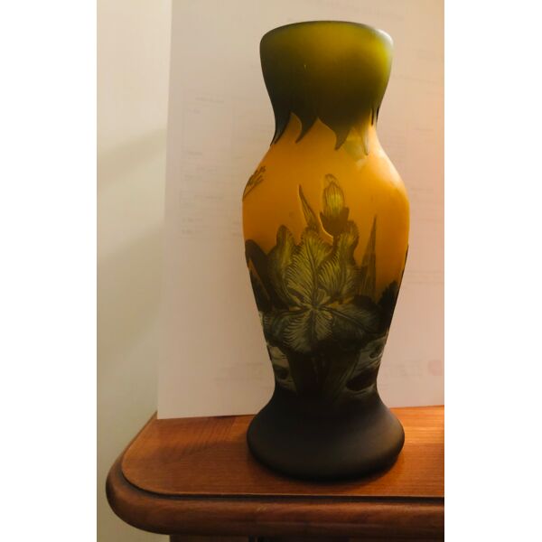 Vase Gallé à décor de libellule | Selency
