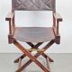 Vintage Director's Folding Chair in Wood and Leather, 1970s