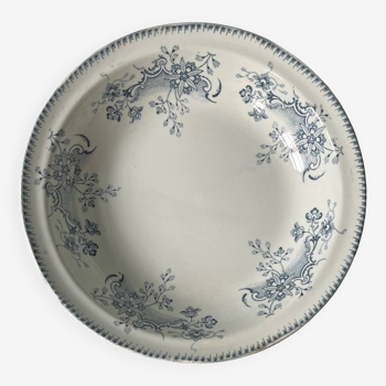 Plat ron creux 1900 « Réaumur » faïence de Lunéville