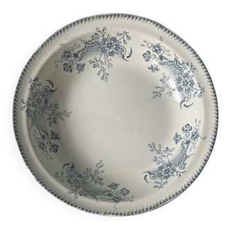 Plat ron creux 1900 « Réaumur » faïence de Lunéville