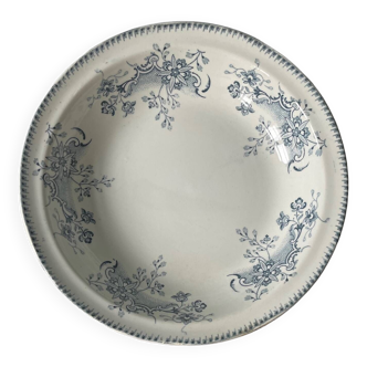 Hollow round dish 1900 “Réaumur” earthenware from Lunéville