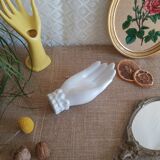 White ceramic hand emptier - vintage