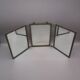 Small antique triptych barber mirror