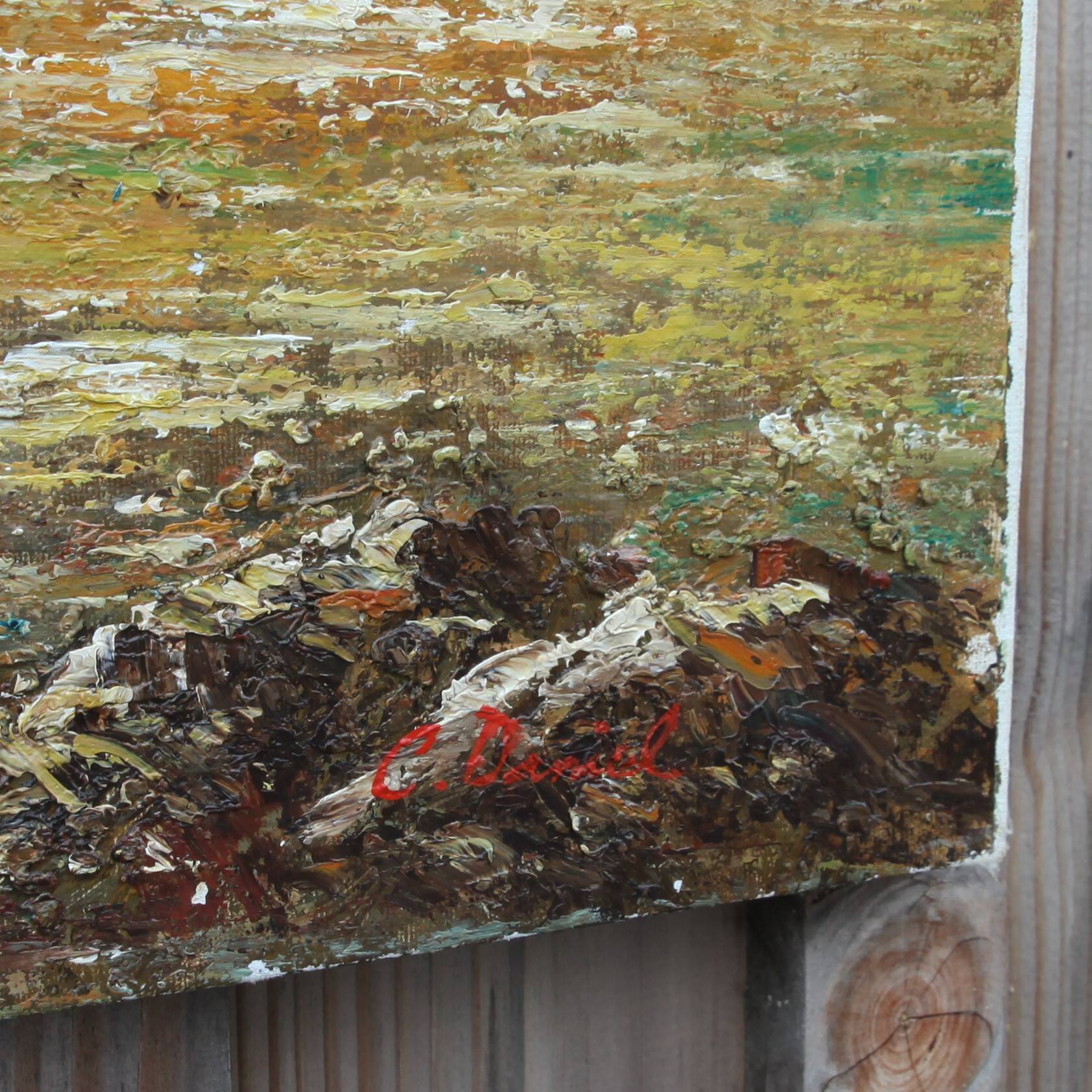 Marine oil on canvas signed