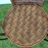 Vintage braided chestnut chair