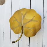 Wall lamp in golden brass leaf water lilies design 60