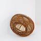Pouf en rotin vintage moderne du milieu du siècle dans le style d'Albini 1960s