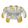 Murano Bowl Archimede Seguso Bullicante Crystal & Fritté Gold 1950