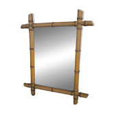 Turned wooden mirror, circa 1900