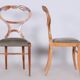 Biedermeier Oak & Walnut Chairs, Vienna, Austria, 1820s, Set of 4