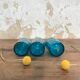 Lot of 3 vials of blue glass