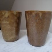 2 Digoin stoneware cups