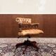 Classic English Cognac Chesterfield Desk Chair