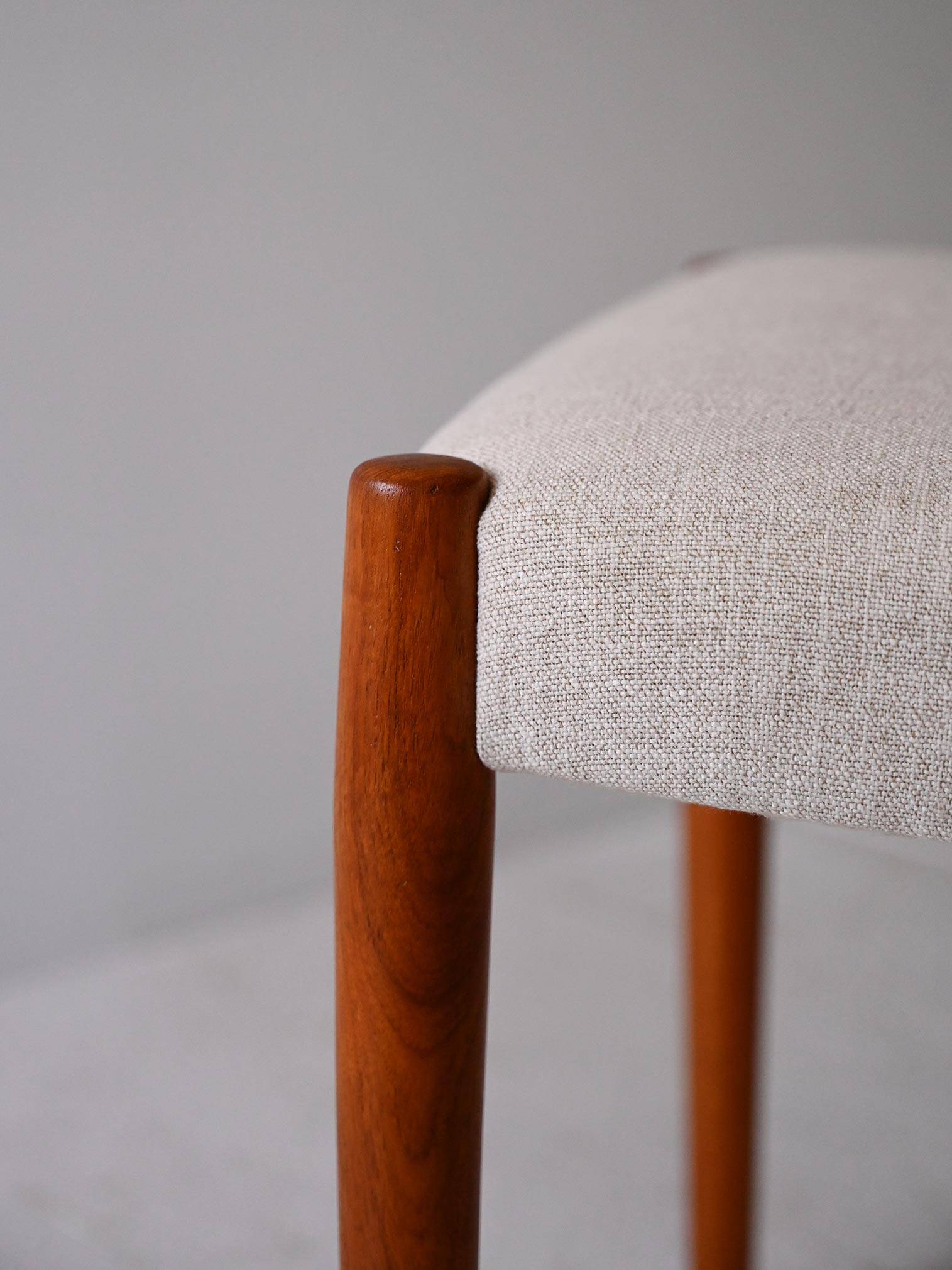 1960s Vintage Scandinavian Teak Chair with Curved Back