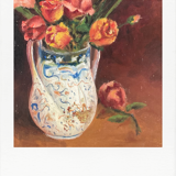 Oil on pink and glaïeuls