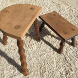 Set 2 decorative milking stools Nature