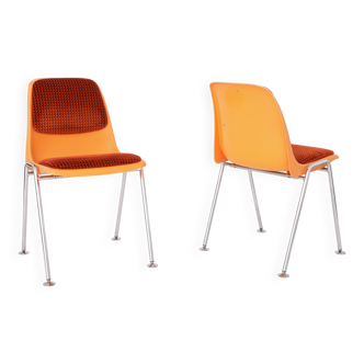 2 chaises empilables rétro années 1970 par Drabert, Allemagne