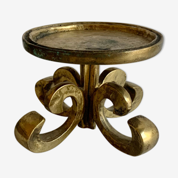 Brutalist bronze candleholder, 1970s