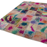 Handwoven Anatolian Contemporary 205 cm x 300 cm Multicolor Patchwork Carpet