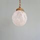 Art Deco suspension in frosted pressed glass, 1930s