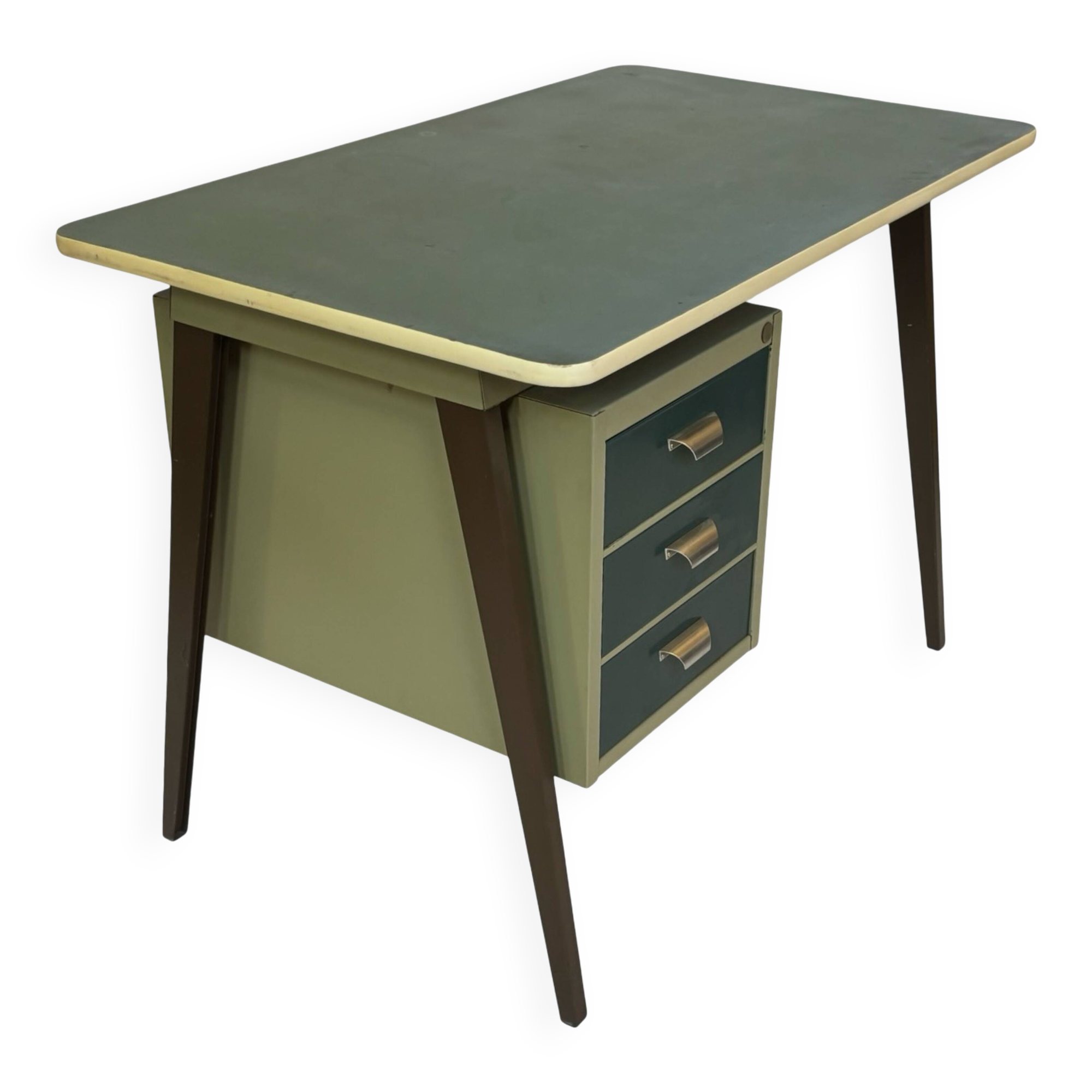 Vintage industrial Drentea Roomsteel desk 1960s metal design