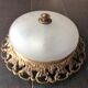 Round ceiling lamp in frosted glass art deco style