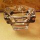 Old vintage transparent & smoked crystal ashtray