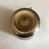 Silver metal cup and saucer