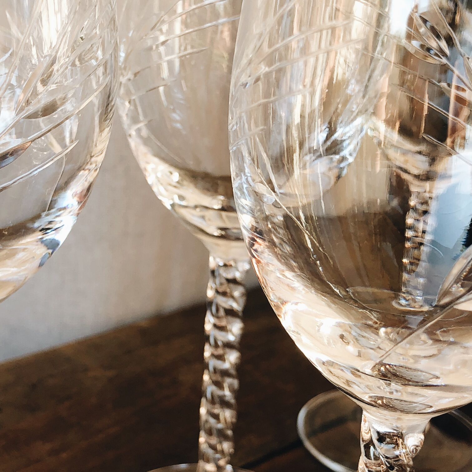 6 wine glasses in Cristal d'Arques model Épi Fleury