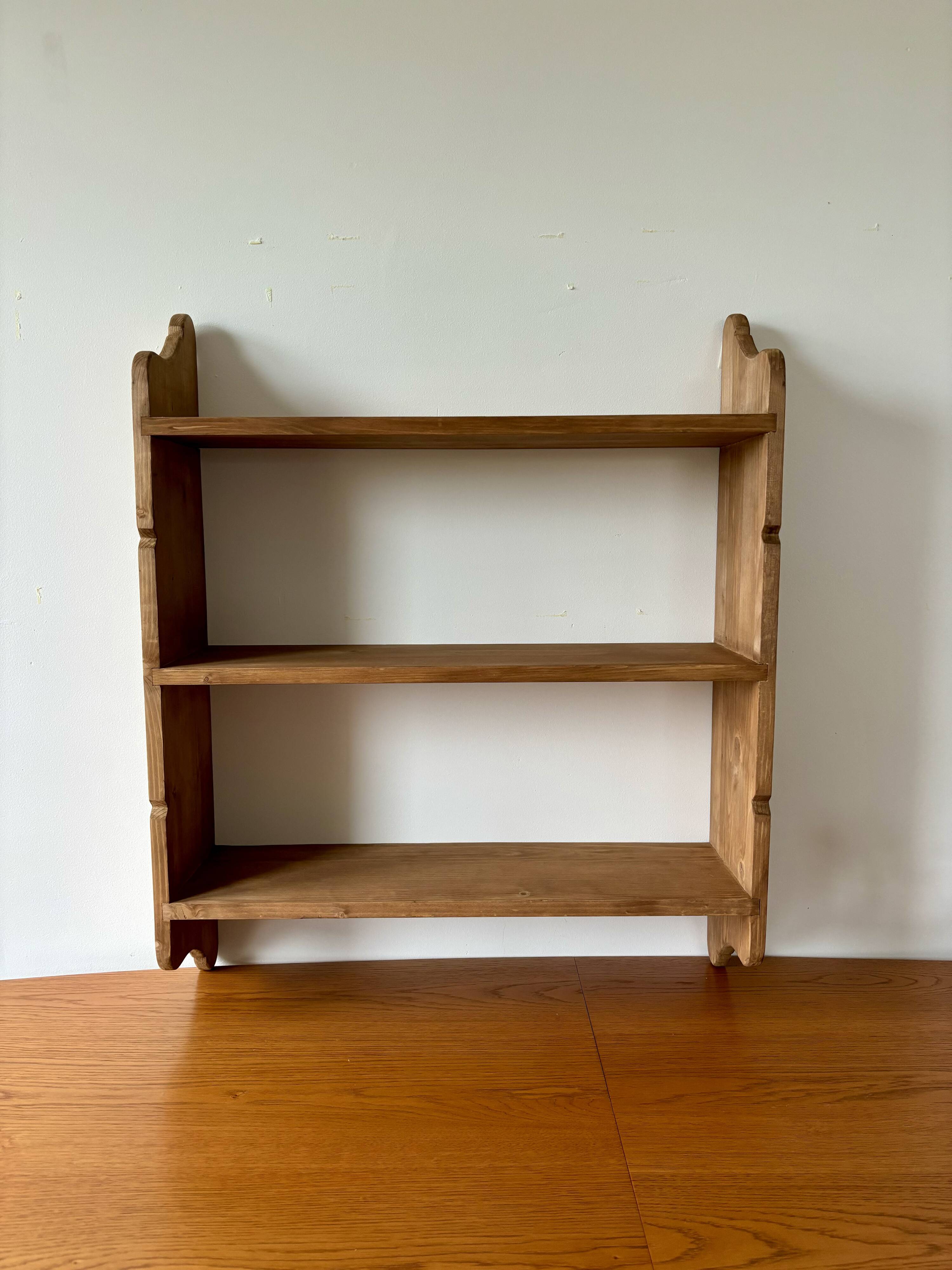 Large vintage solid wood shelves renovated