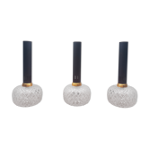 Set of 3 metal and glass suspensions