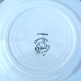 Lot of 4 plates flat St Amand décor foral