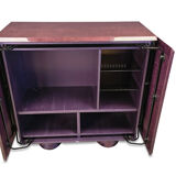 Burl bar cabinet by Giovanni Offredi for Saporiti, 1970s