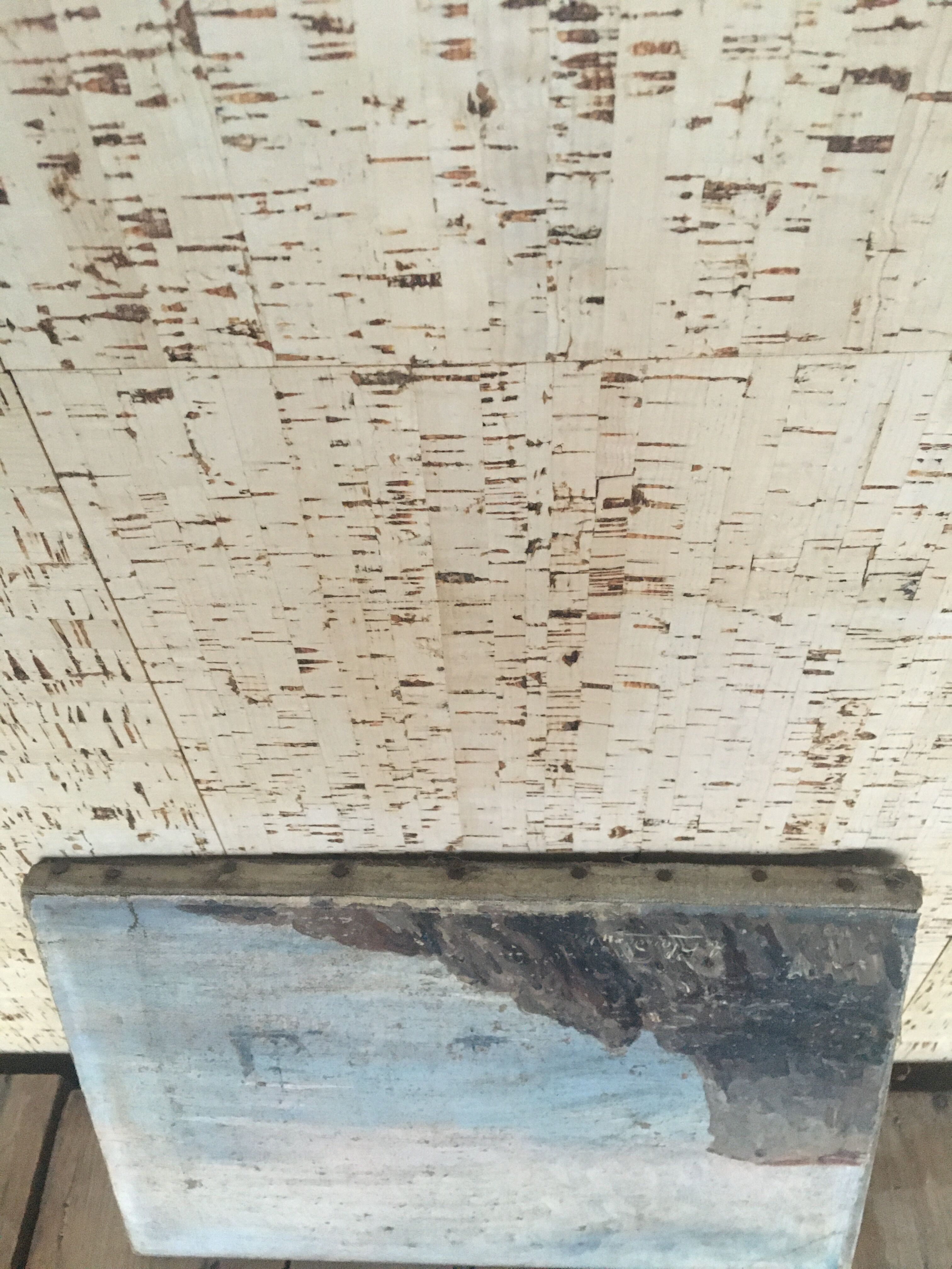 Oil on "marine" canvas, early 20th century