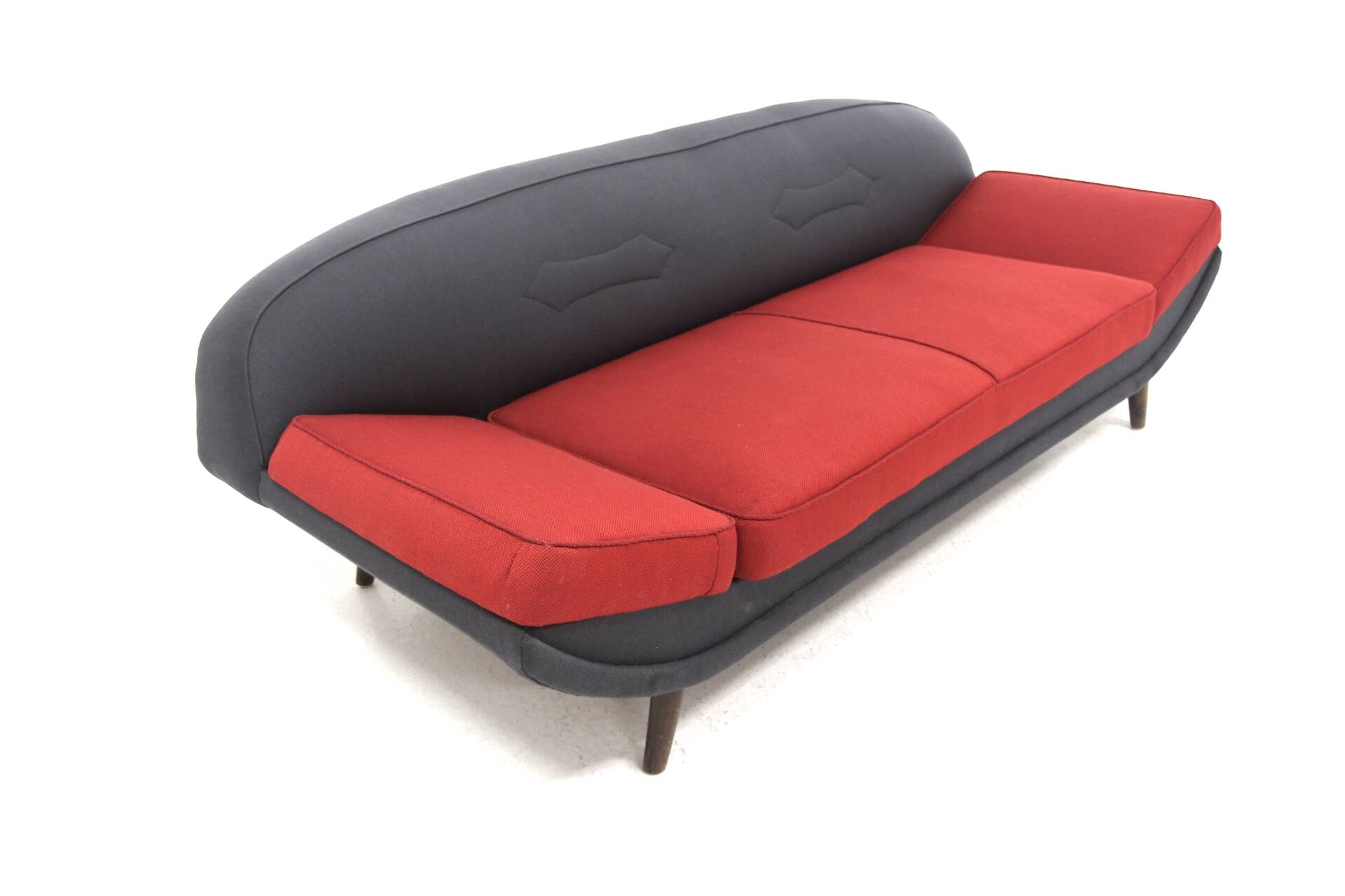 Scandinavian 2-seater leather sofa, Folke Jansson, SM Wincrantz Möbelin, Sweden, 1960