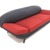 Scandinavian 2-seater leather sofa, Folke Jansson, SM Wincrantz Möbelin, Sweden, 1960