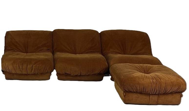 "Patate" armchairs and pouf, Airborne Publisher, 1970