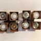 Pair of ceiling lights RAAK model Viervoud 1970's Vintage