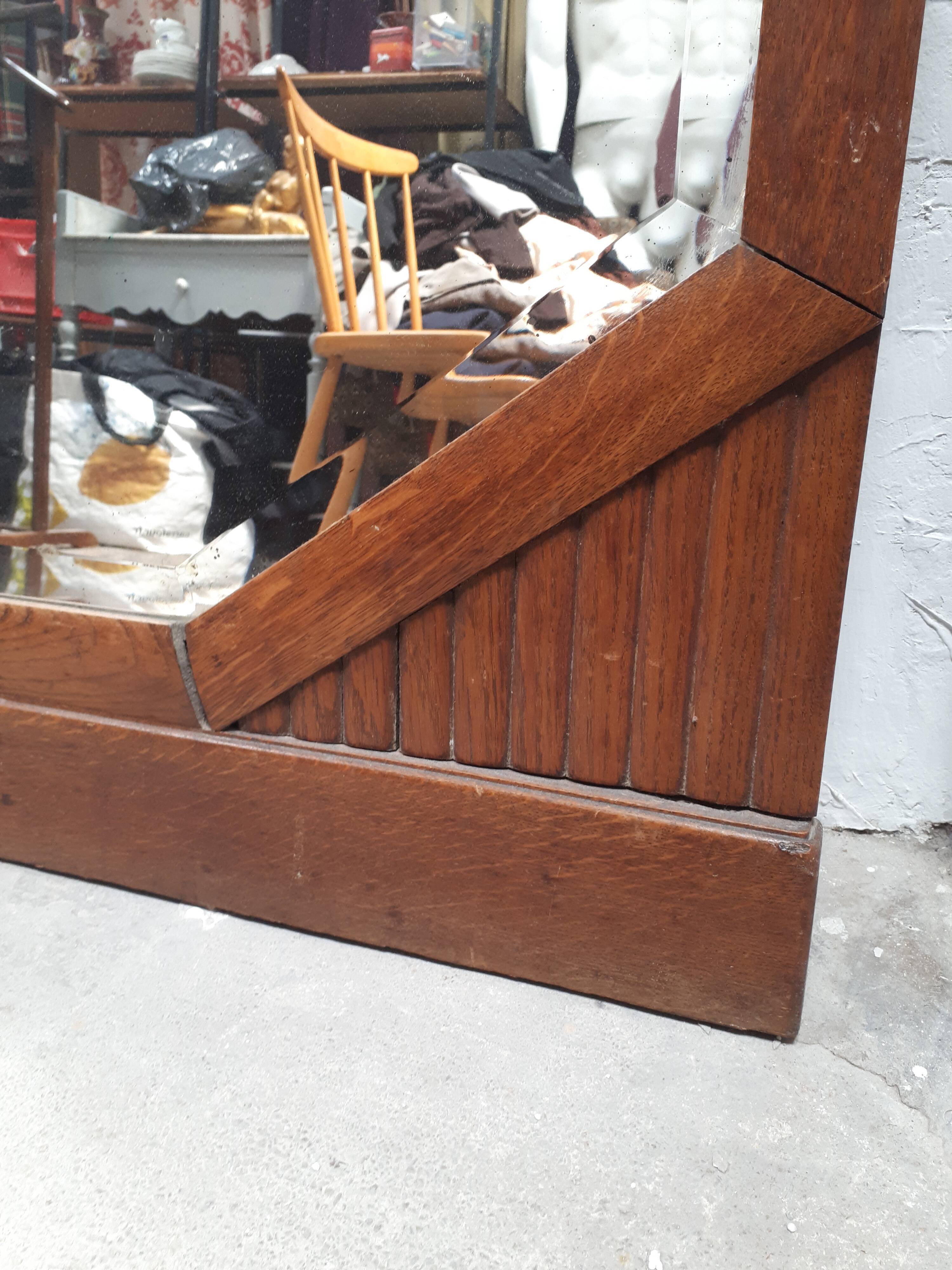 Wood mirror carved art deco 1930