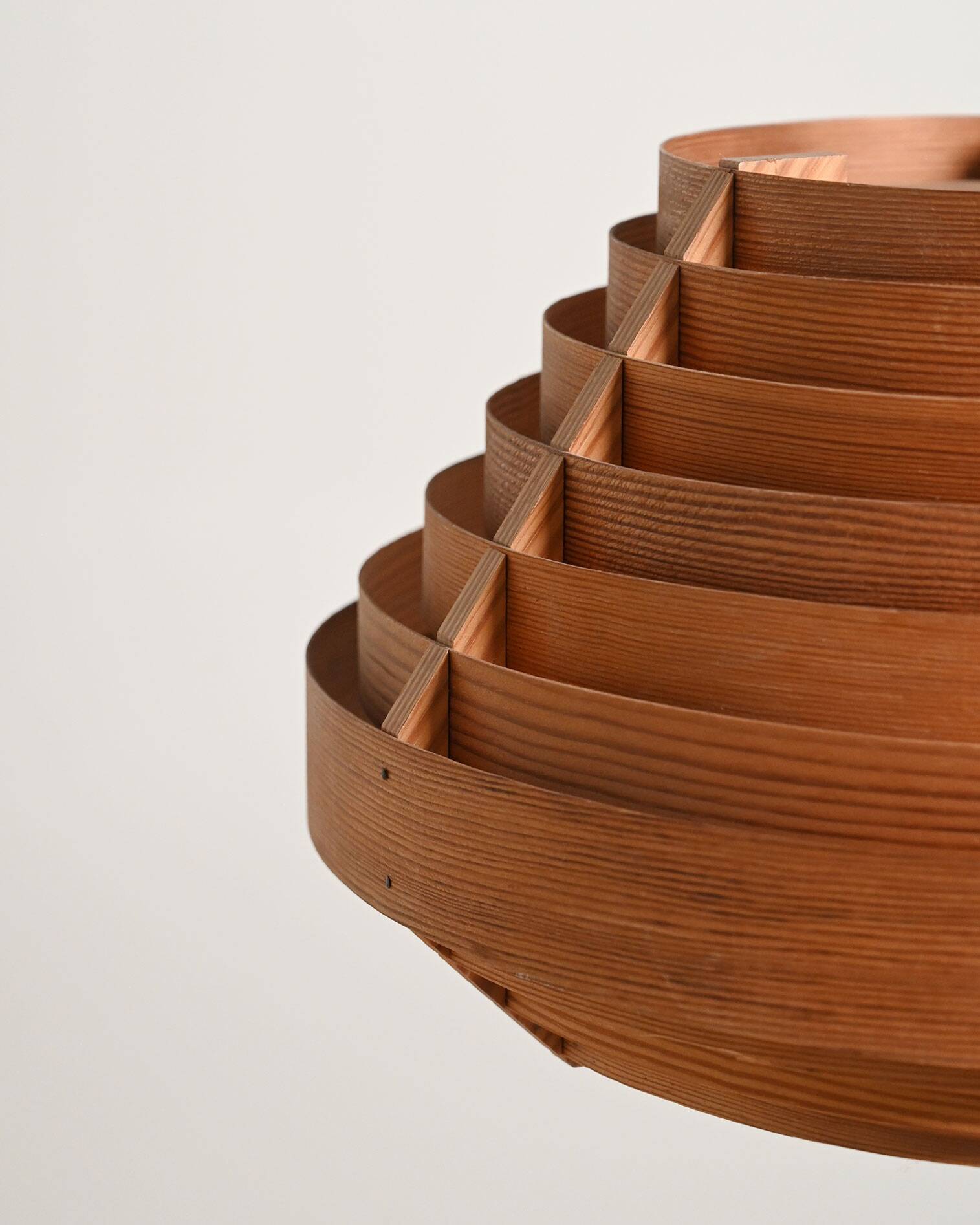 Pendant lamp in Swedish pine from Scandinavian production, 1960s
